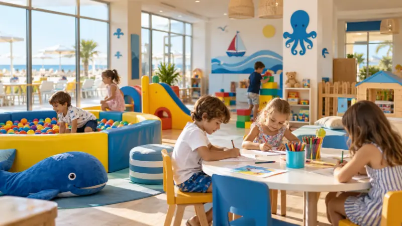 Area giochi per bambini in un albergo a Rimini