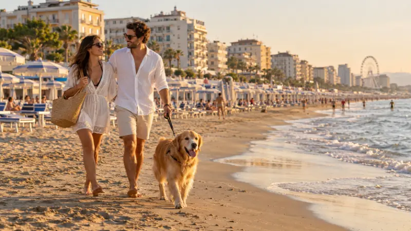 Rimini con il cane: spiagge pet-friendly, bagno in mare e regole da conoscere