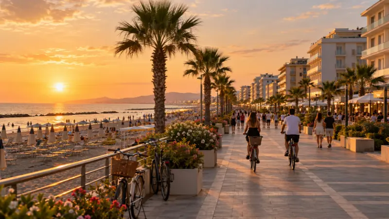 Passeggiata sul lungomare di Rimini